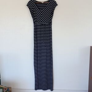 Motherhood Maternity Striped Maxi Dress